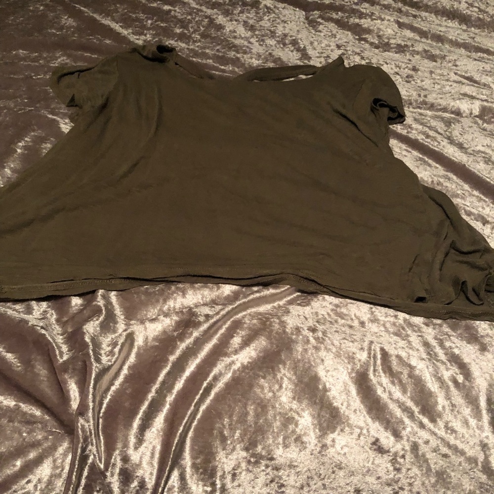 Green shirt with cross back